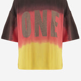 T-SHIRT IN COTONE CON LOGO ALAN CHOCOREDYELLOW ONE TEE 