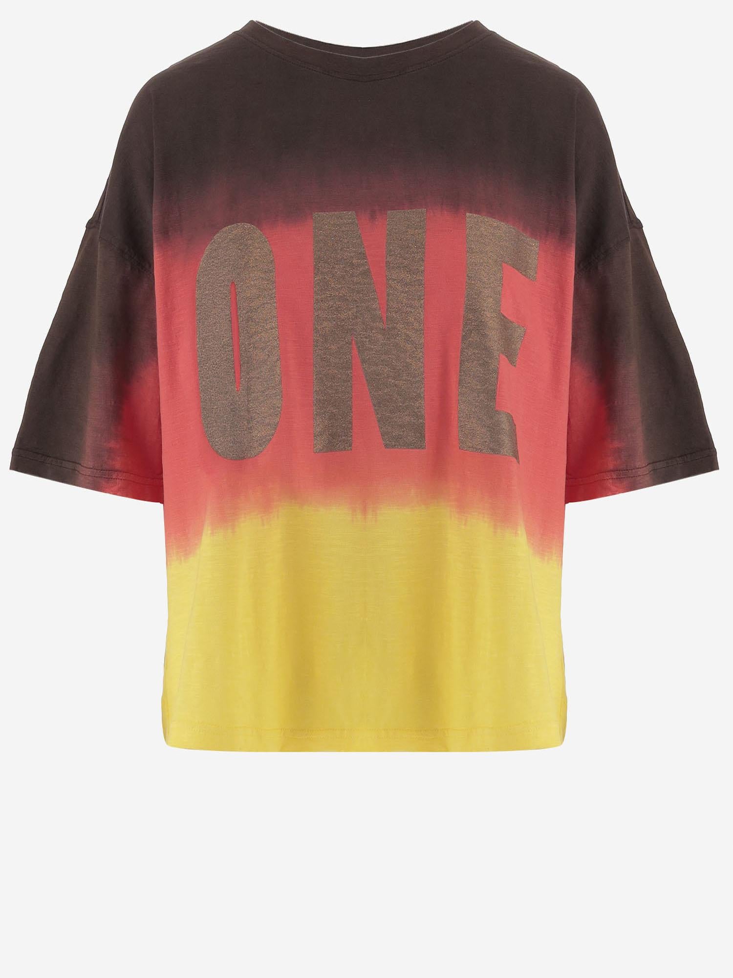 T-SHIRT IN COTONE CON LOGO ALAN CHOCOREDYELLOW ONE TEE 