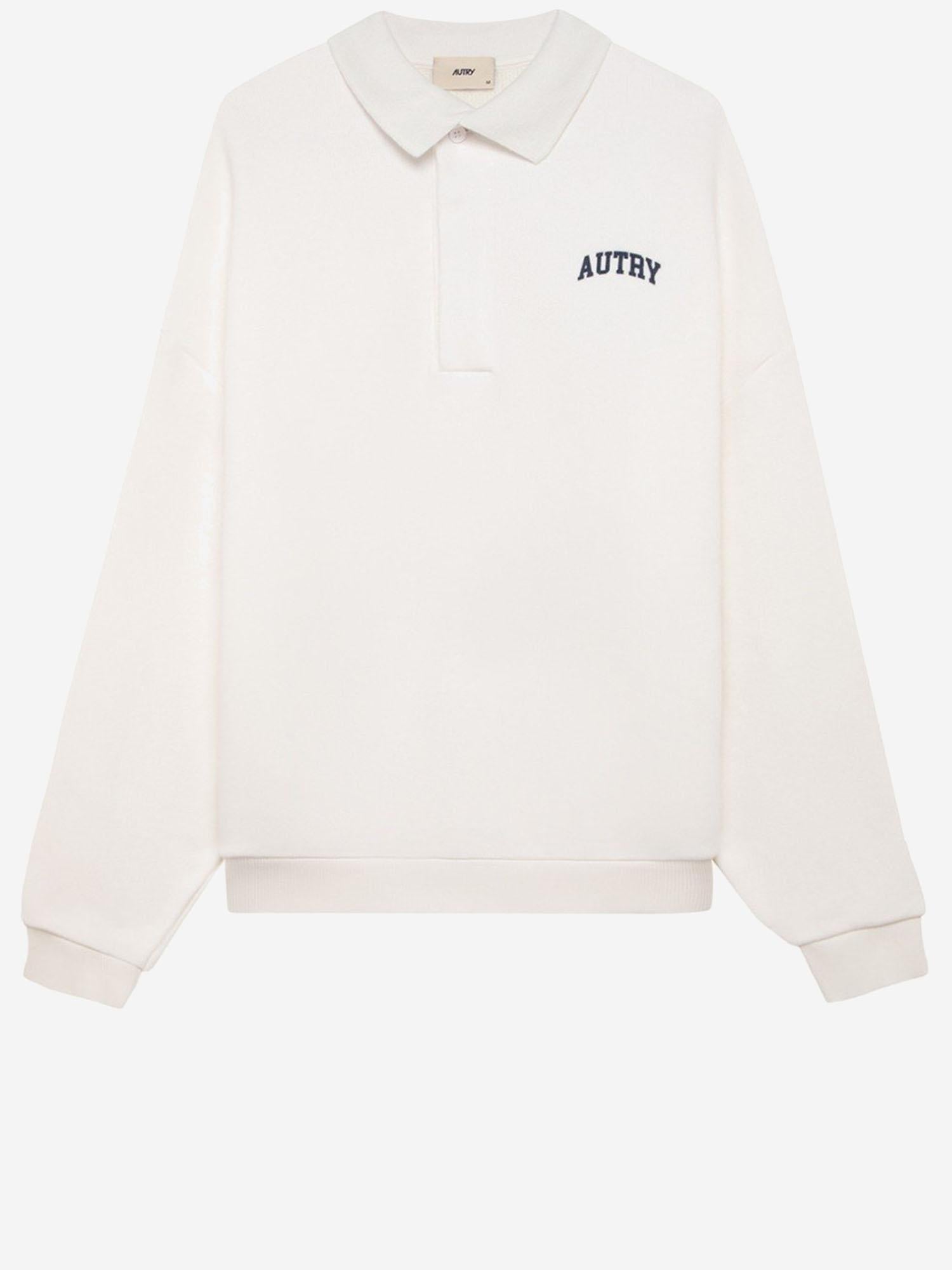 FELPA IN COTONE CON LOGO SWPX034W JERSEYWHITE AUTRY 