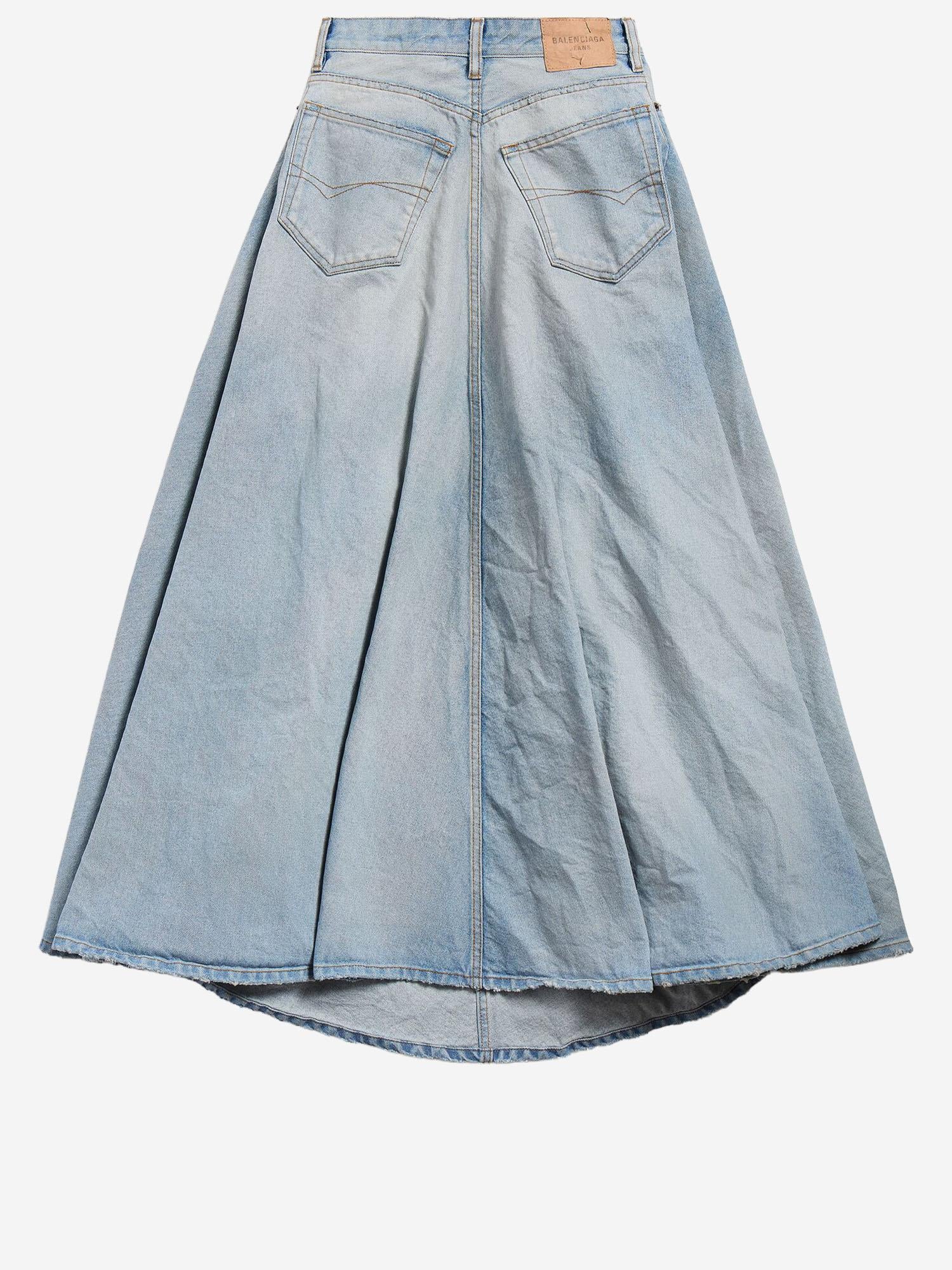 GONNA GODET MAXI IN COTONE 856906 TTWB14009 BALENCIAGA 