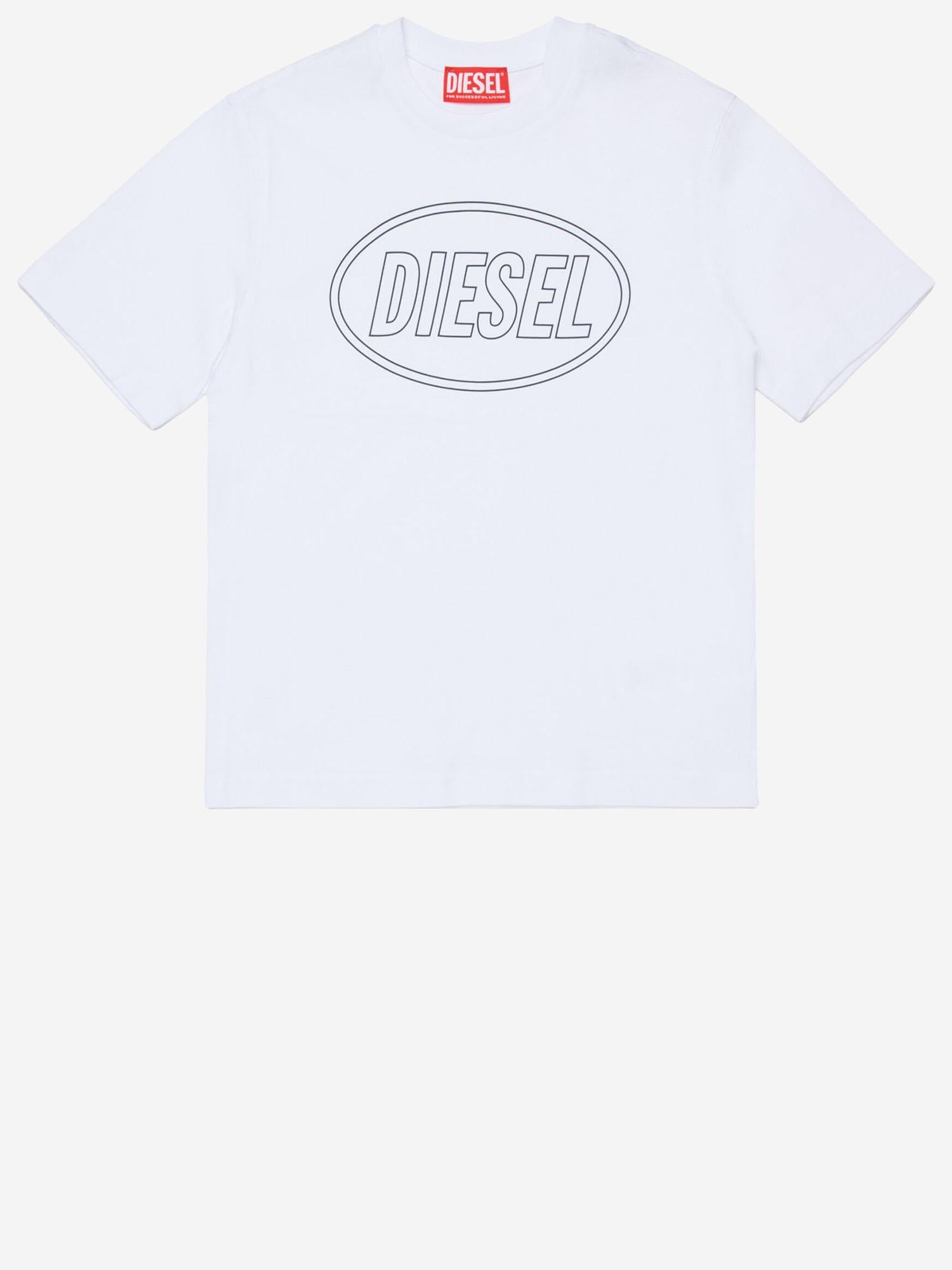 T-SHIRT TCIRCLE OVER IN COTONE J02582 0GRAIK100 DIESEL KIDS 