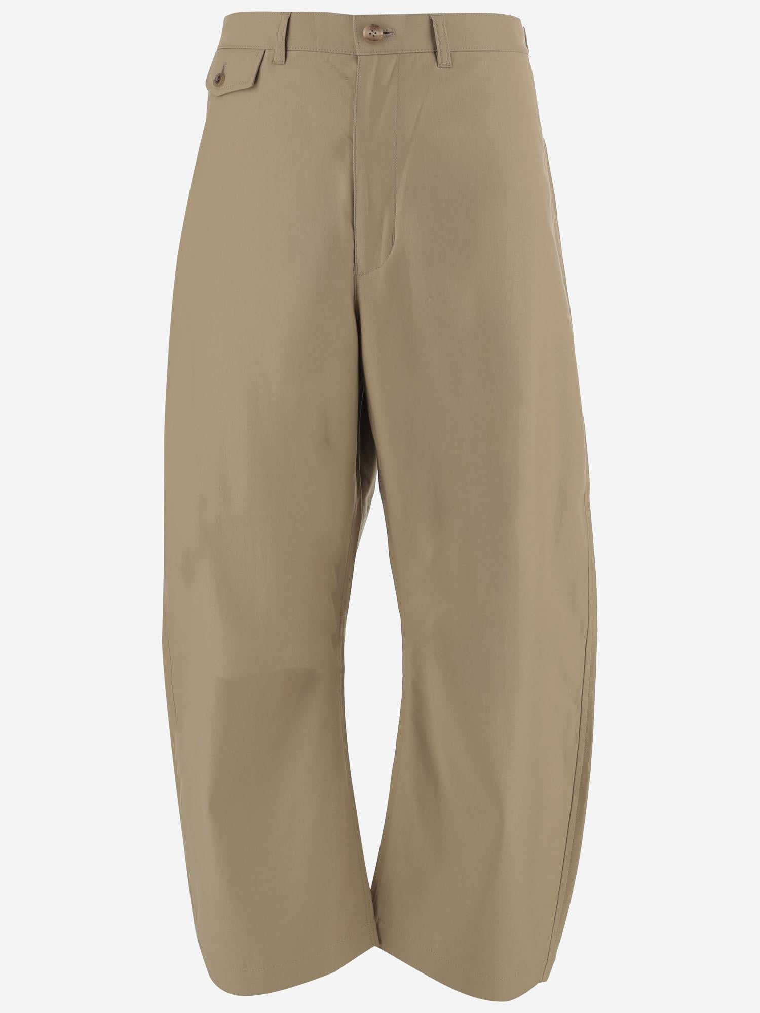 PANTALONI A GAMBA AMPIA IN COTONE HPP004W25 2 HOMME 