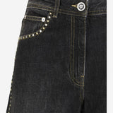 JEANS IN COTONE CON BORCHIE 1022452 1A164771D040 VERSACE 
