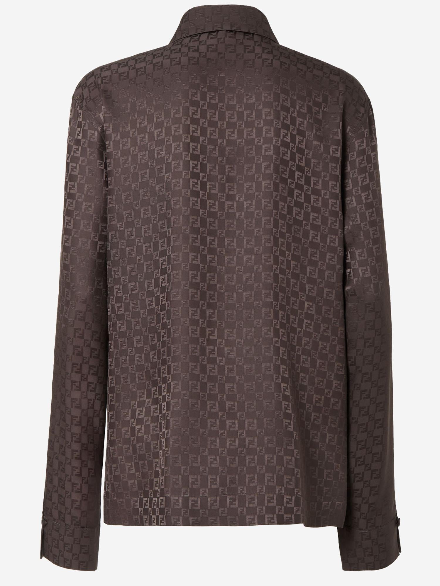 Camicia in seta jacquard FF FS8287 AUQGF1T6H FENDI 