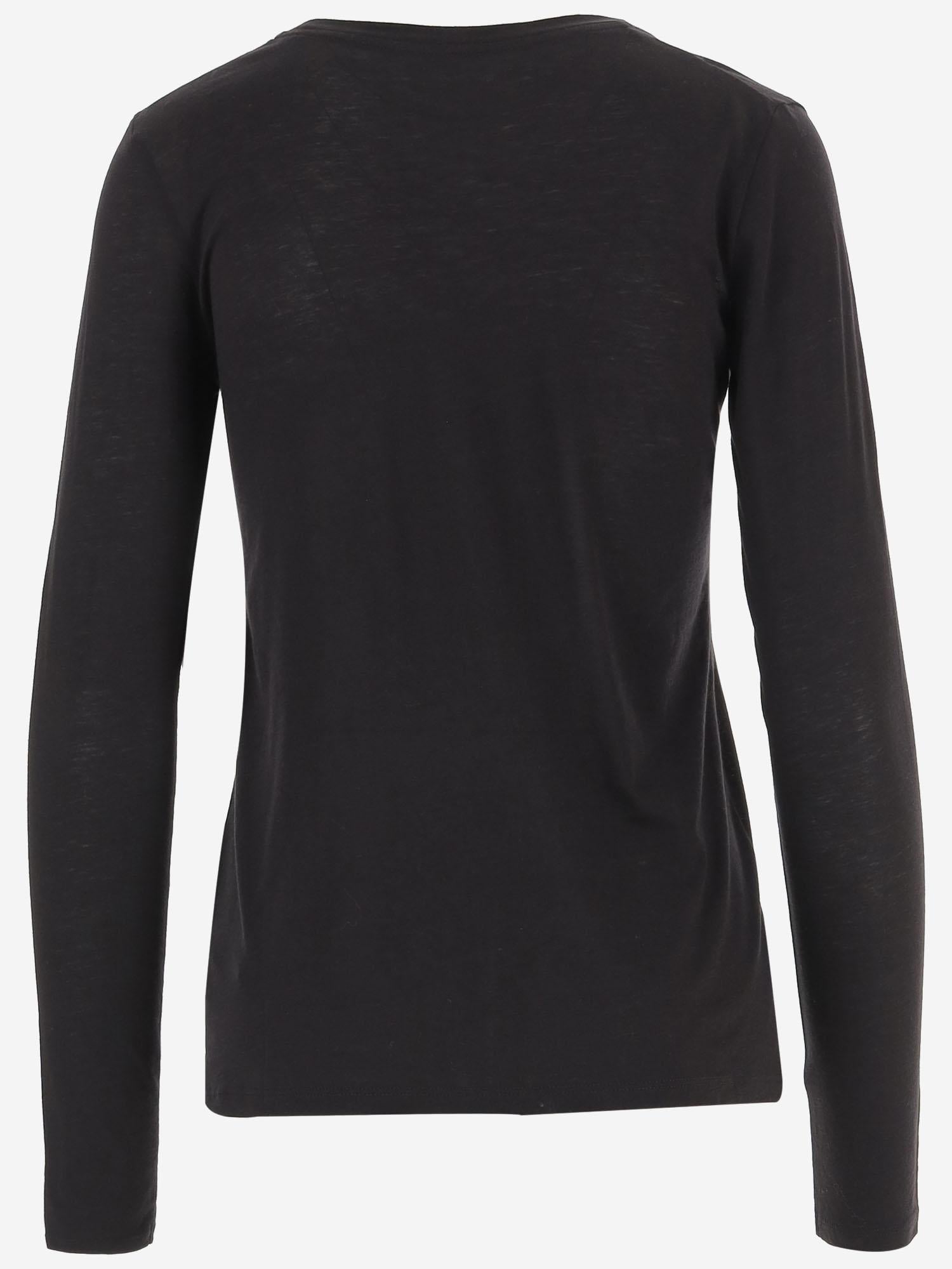 Maglia in cotone semi trasparente VR60783189 001BLK VINCE 