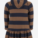 Abito in misto cotone stretch 25W158 CASTAGNA 1+ IN THE FAMILY KIDS 