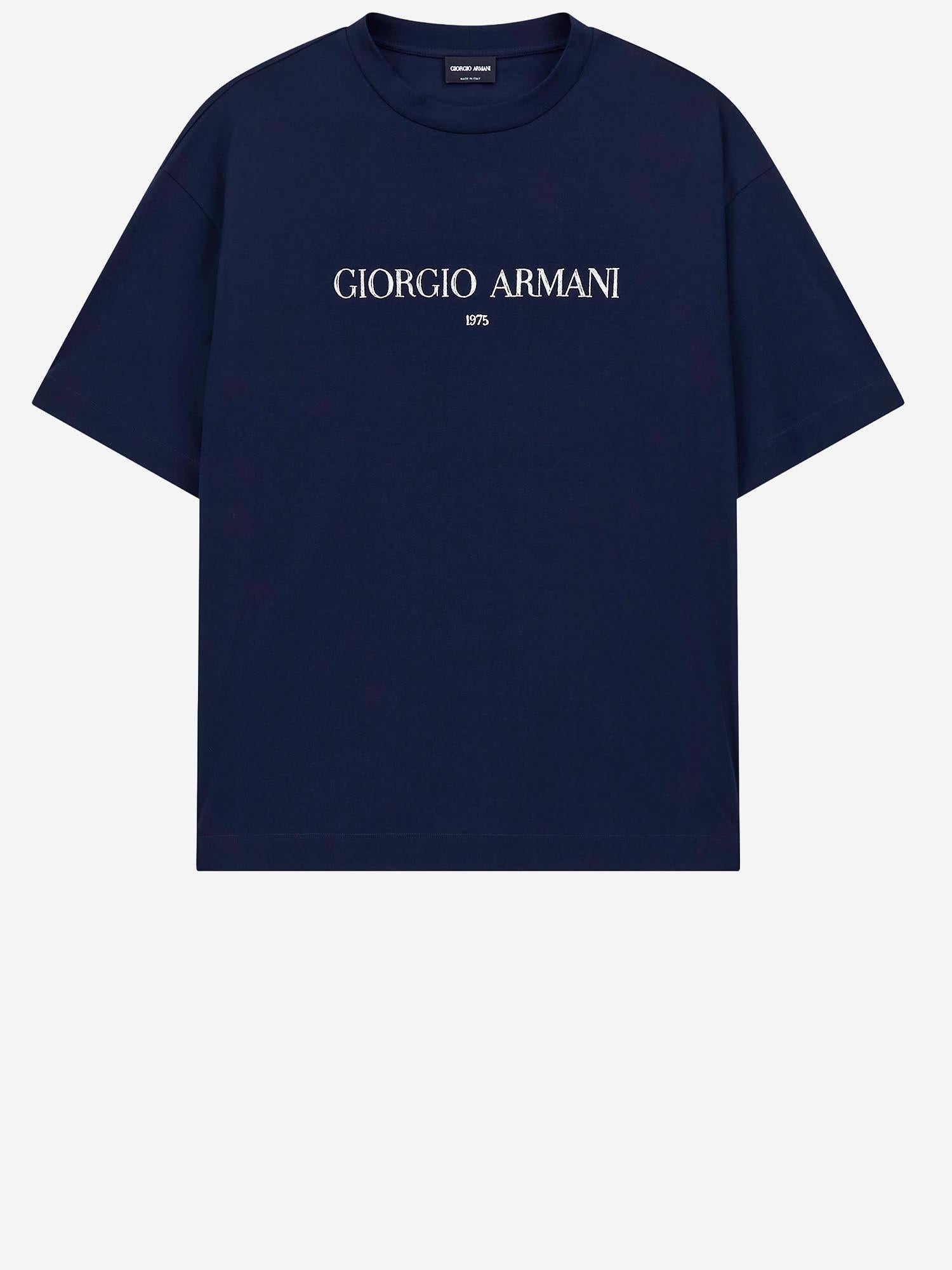 T-shirt in jersey interlock di cotone GM003613 TE10629UB100 GIORGIO ARMANI 