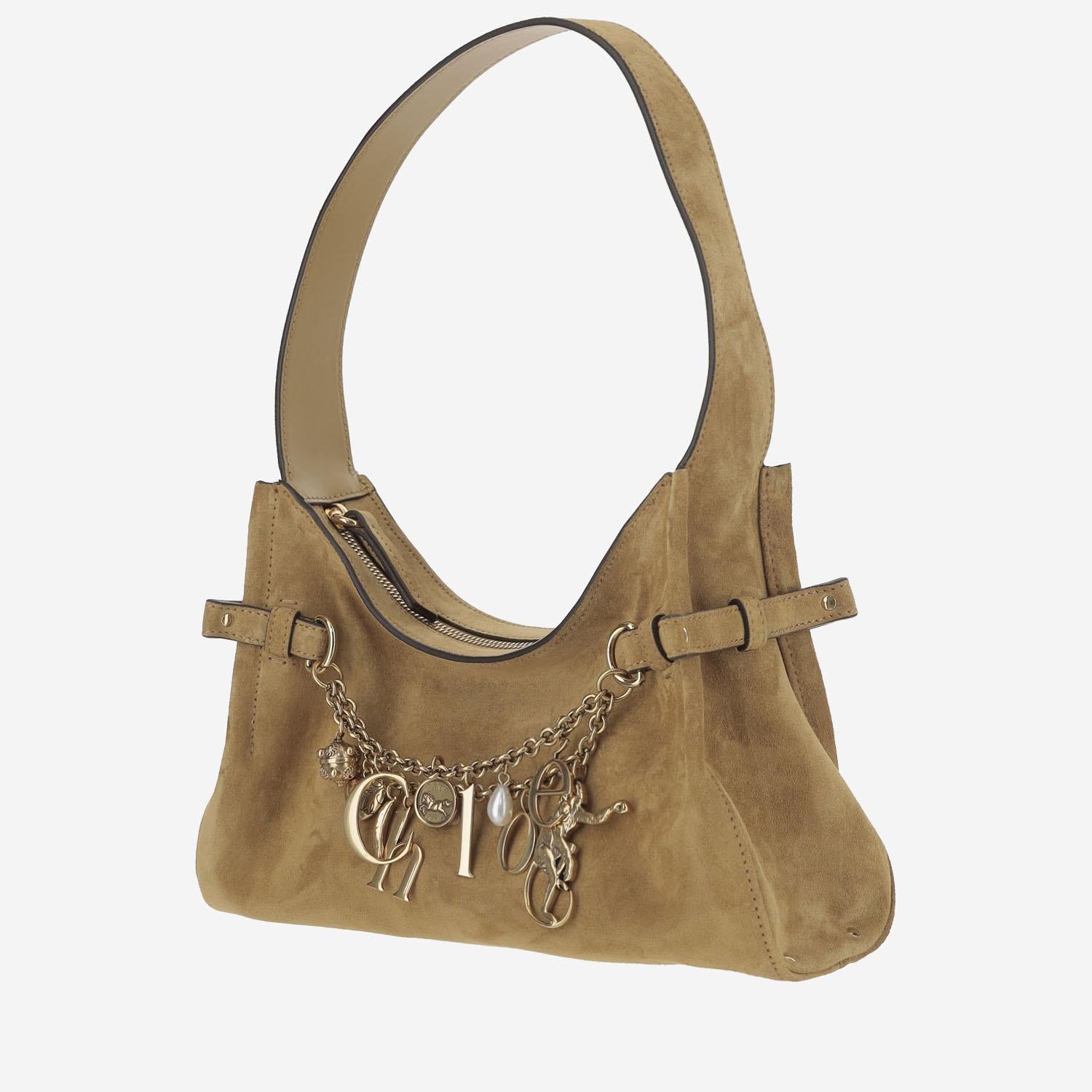 BORSA A SPALLA IN PELLE SCAMOSCIATA CH25AS872P37 21B CHLOE 