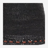 CAPPELLO BUCKET IN RAFIA SOPRA BLACK IBELIV 