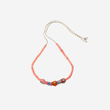 Collana con perle miste in vetro MIXEDGLASSBEAD STRAWBERRYPINK SORBET ISLAND 