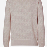 MAGLIA JUMPER IN LANA E SETA FZXE39 AYM1F1UKC FENDI 