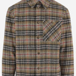 CAMICIA IN LANA CON MOTIVO CHECK 8110913 BEIGE IP CHECK BURBERRY 