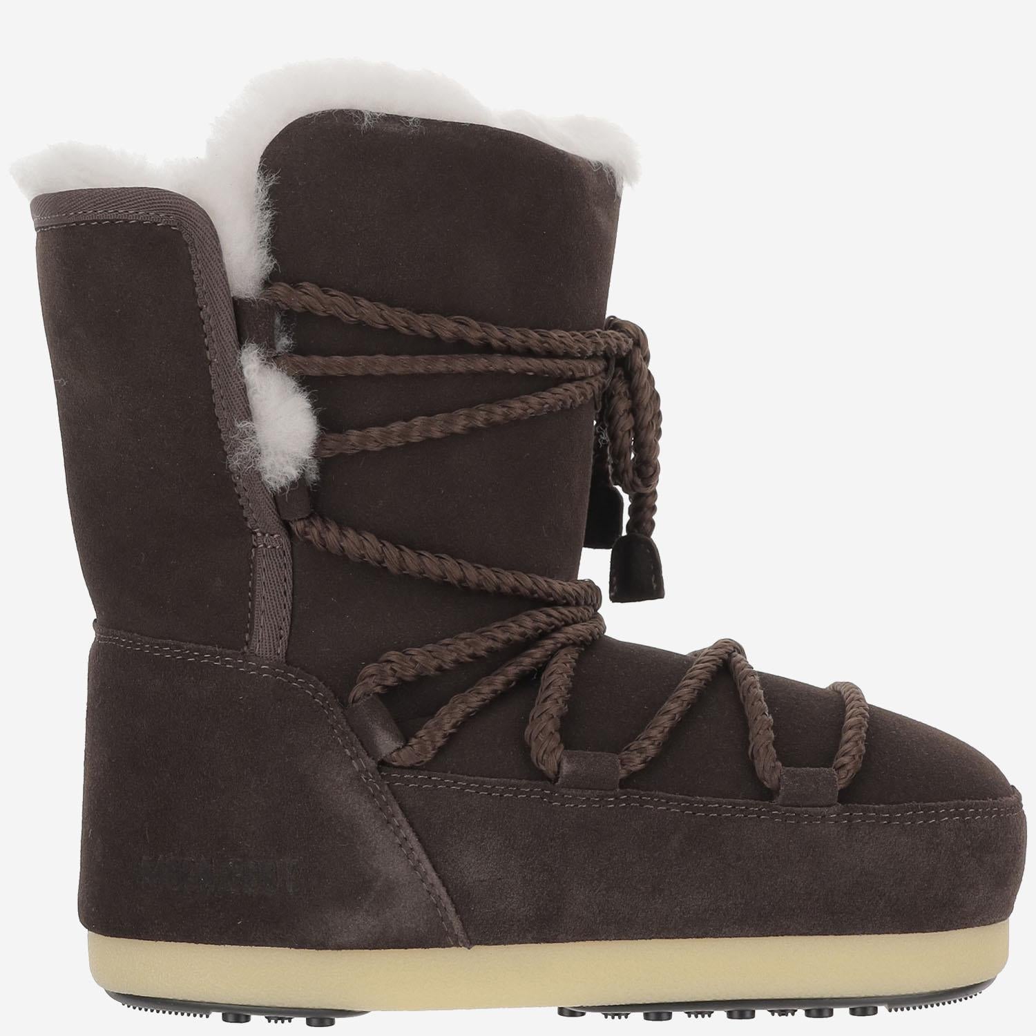 STIVALE EVX IN PELLE SCAMOSCIATA E SHEARLING 1470050 M010 MOON BOOT 