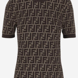 T-SHIRT IN MISTO COTONE CON MOTIVO FF FZXC72 ASJTF0GGE FENDI 