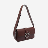 BORSA A SPALLA IN PELLE CON LOGO 104524 A0QOR49O PINKO 