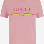 T-SHIRT IN COTONE CON STAMPA LOGO 838011 XJHG55033 GUCCI 