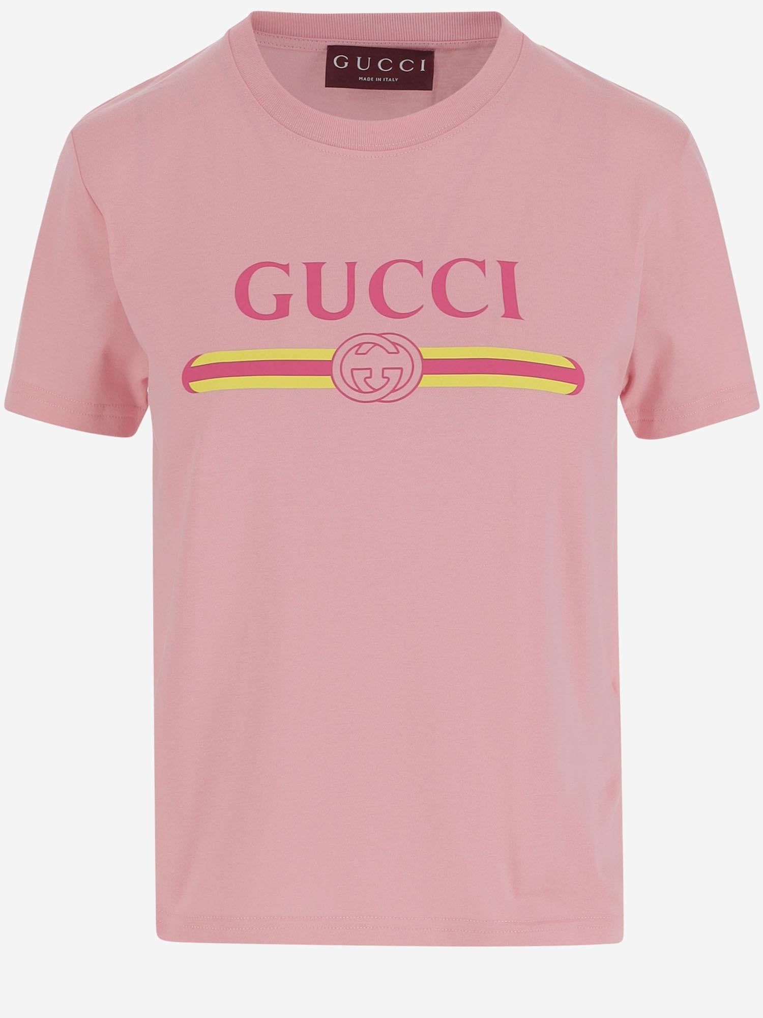 T-SHIRT IN COTONE CON STAMPA LOGO 838011 XJHG55033 GUCCI 