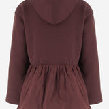 FELPA CON CAPPUCCIO E ROUCHE IN COTONE BIO JE1939995 316R PATOU 