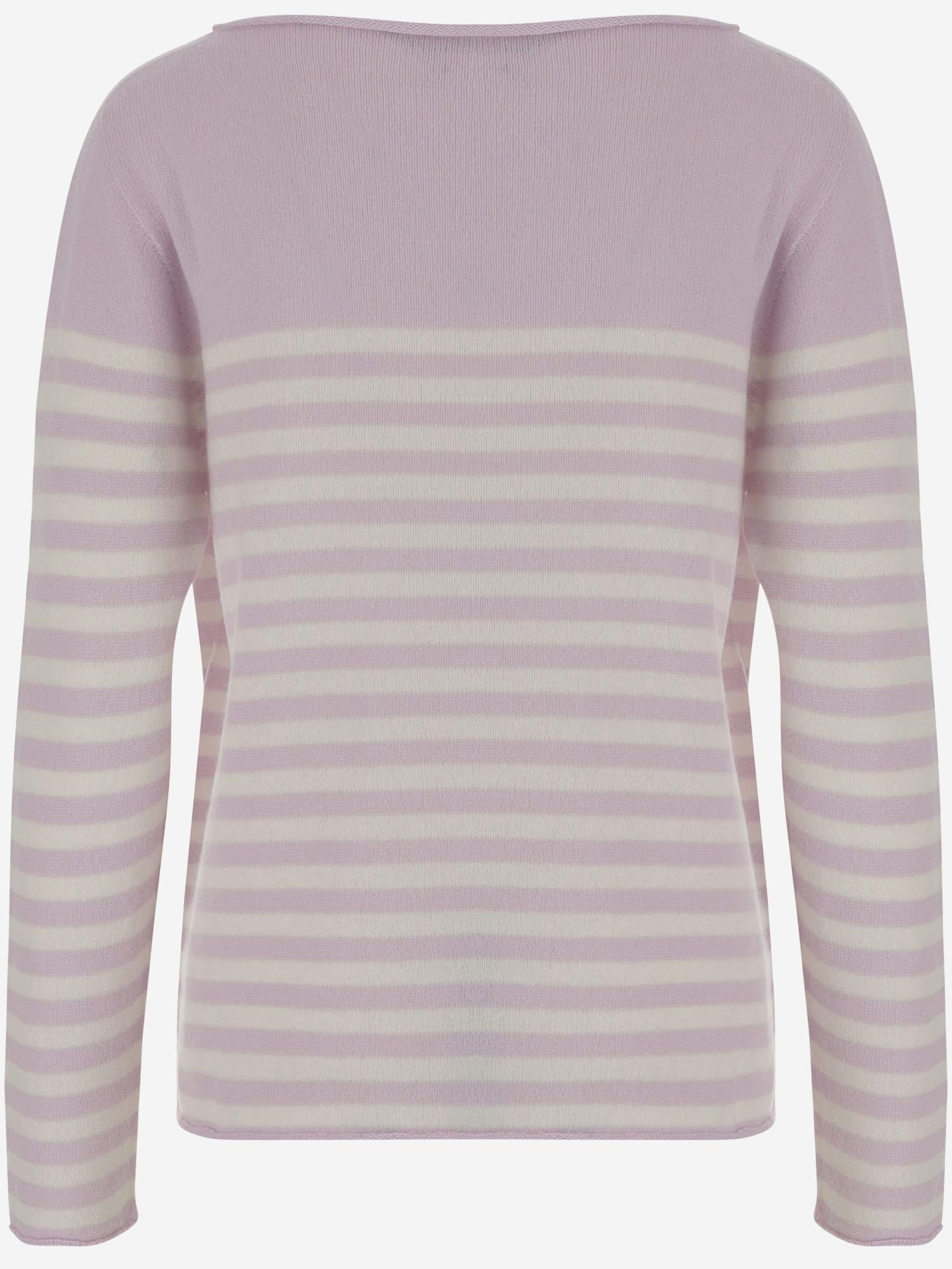 MAGLIONE IN CASHMERE CON MOTIVO A RIGHE P2C110 V497 BRUNO MANETTI 