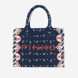 BORSA SHOPPER IN COTONE CON LOGO 106673 A3B7GA0Q PINKO 