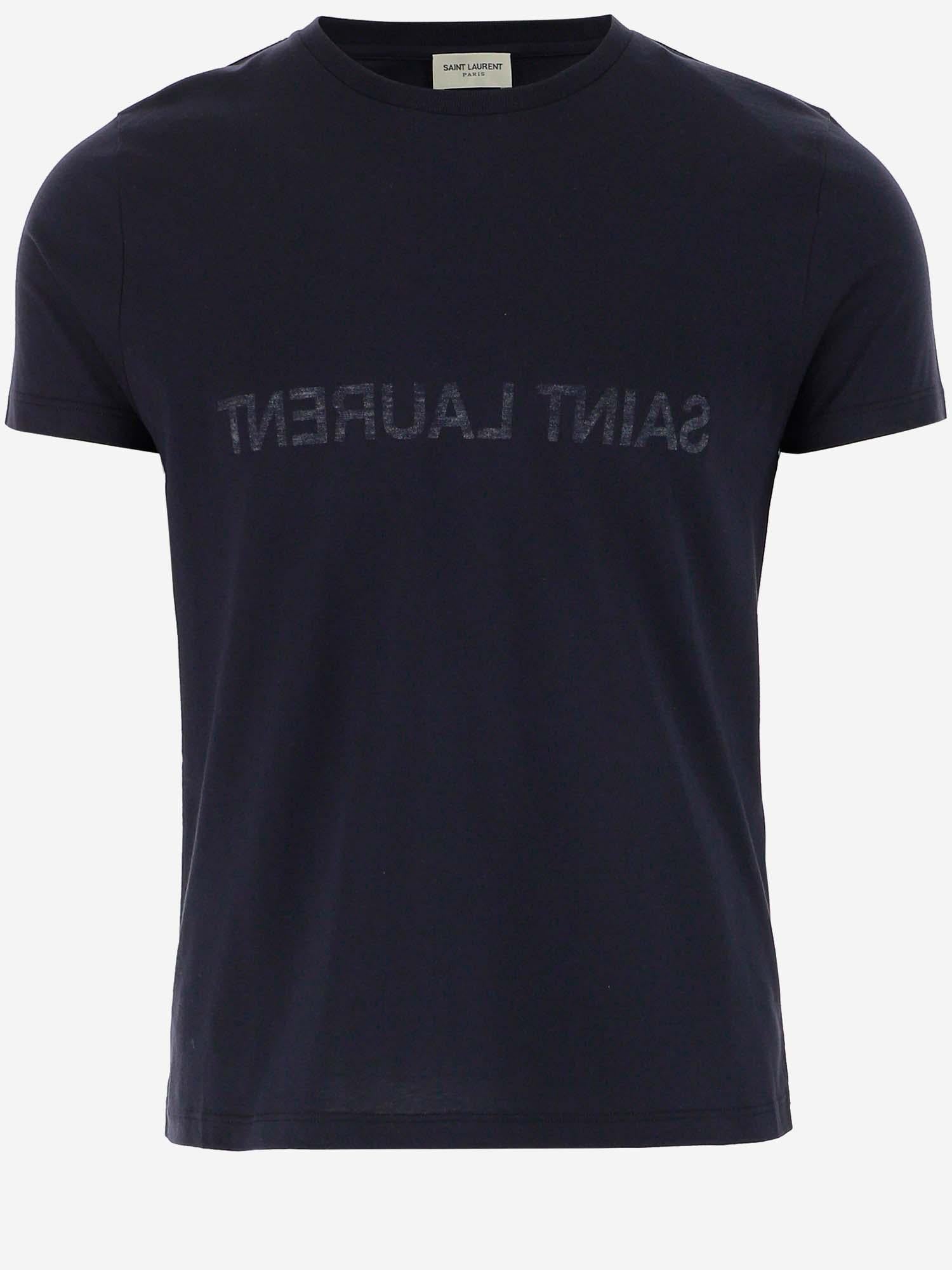 T-SHIRT IN COTONE CON LOGO 663278 Y37AW4145 SAINT LAURENT 