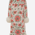 Cappotto suzani con pelliccia di pecora DB13232 WHITE ZAZI 