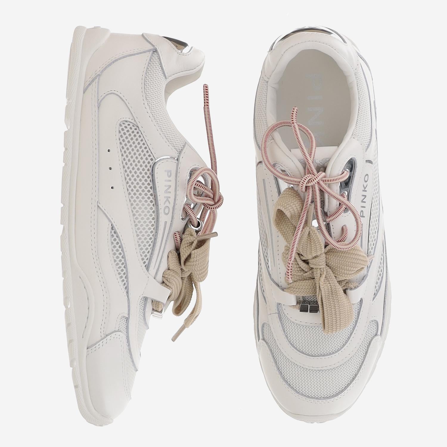 SNEAKERS YULIA IN PELLE E MESH CON LACCI BICOLORE SS0185 P132Z1B PINKO 