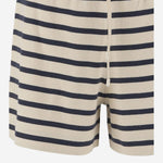 PANTALONI CORTI IN COTONE A RIGHE 8H00010 89BEBF07 MONCLER 