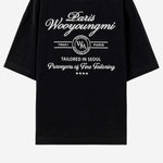 TSHIRT nera in cotone W261TS29 708B WOOYOUNGMI 