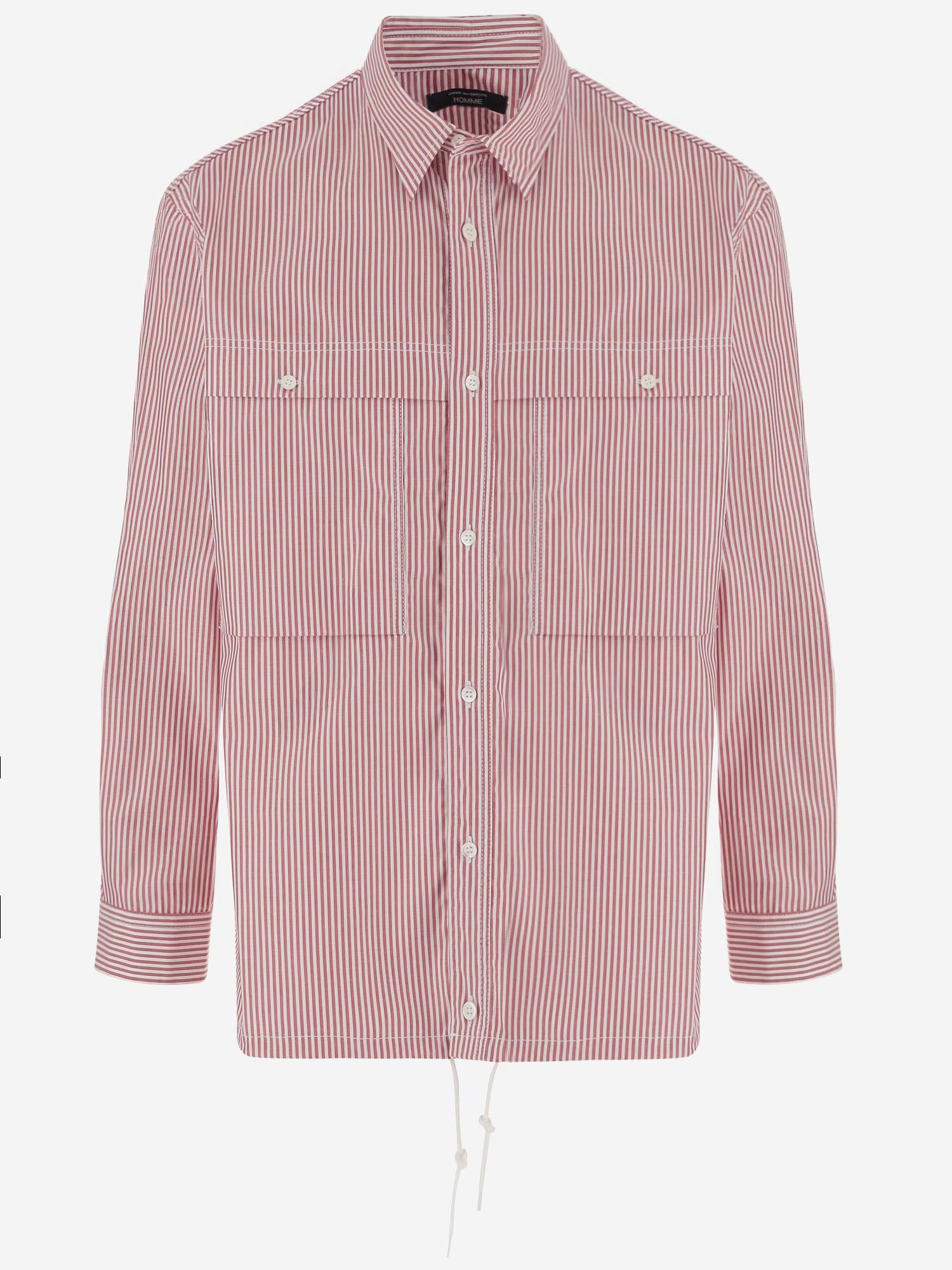 CAMICIA IN COTONE A RIGHE HQB011 3 HOMME 