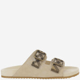 CIABATTE IN MISTO PELLE CON DOPPIO STRAP 8118612 BAKE BURBERRY 