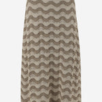GONNA IN MISTO VISCOSA CON MOTIVO ONDULATO 067 ORO COLOUR MARKET 