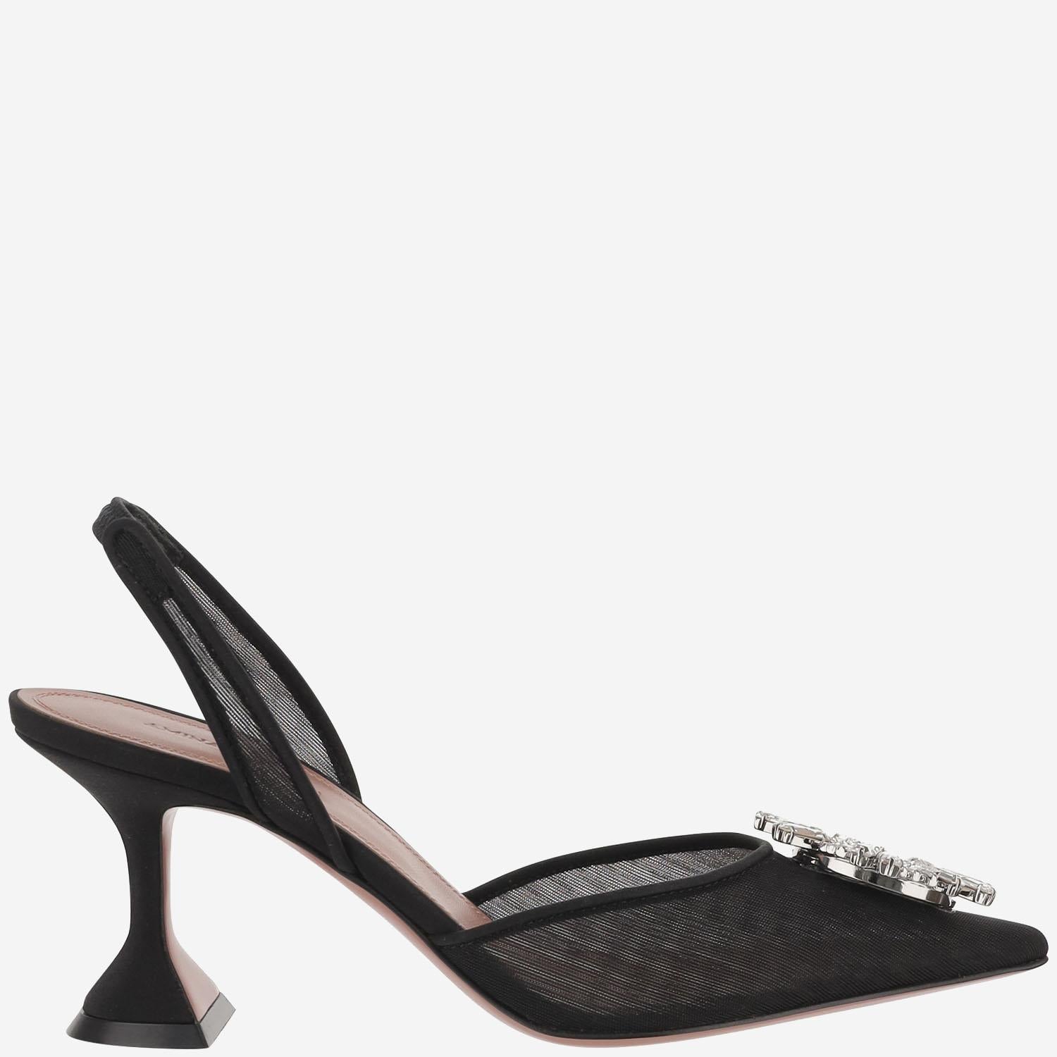 Begum Slingback in mesh BEGUMMESHSLING BLACK AMINA MUADDI 