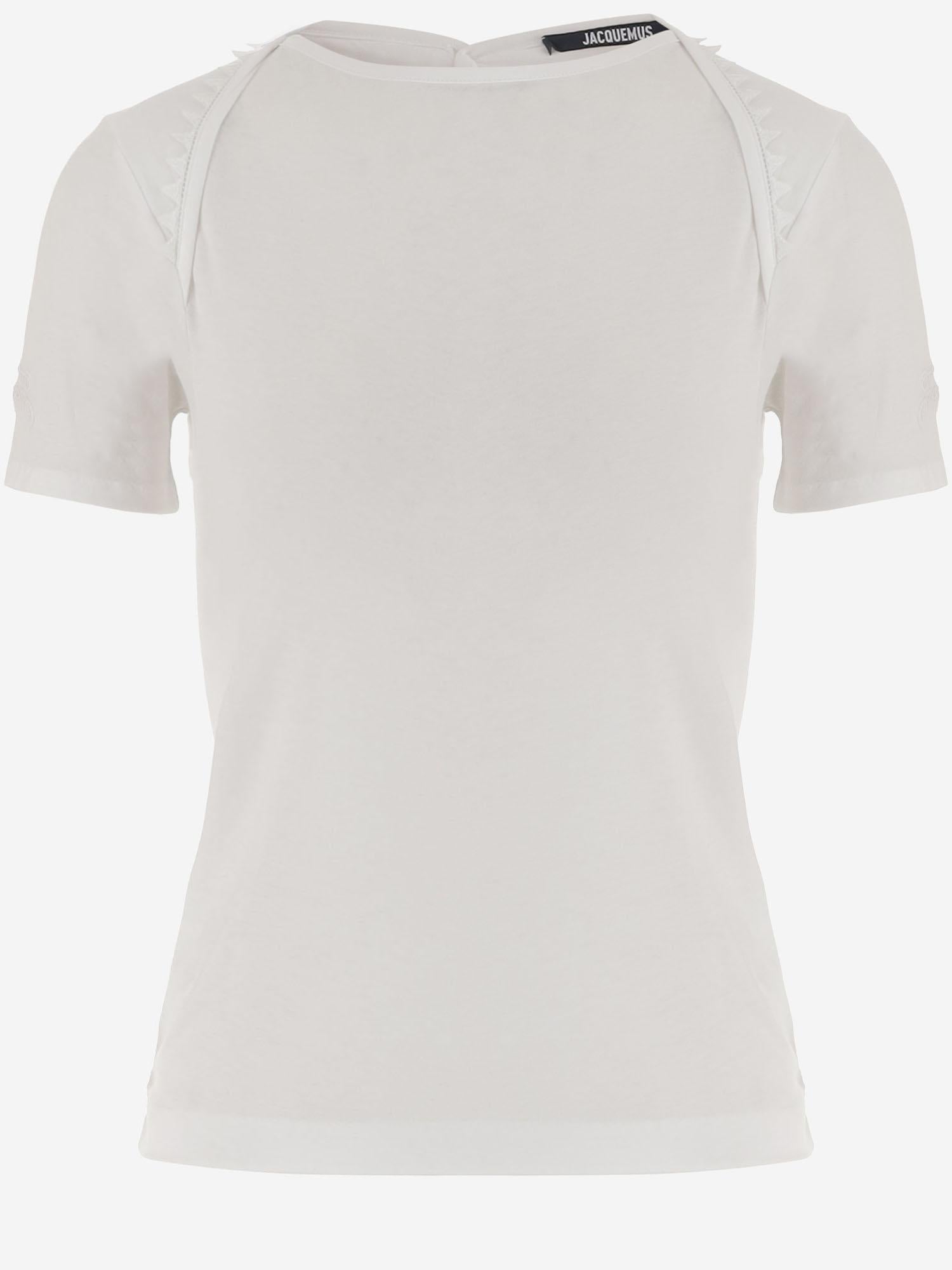 TOP IN COTONE CON BOTTONIERA POSTERIORE TSW00568AJ00189 100 JACQUEMUS 