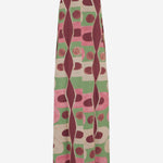 Abito lungo con  stampa geometrica in lino NOEMI PINKGREENBROWN PHILIPPA 1970 