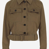 GIACCA CROPPED IN COTONE 818404 Y04VY2100 SAINT LAURENT 