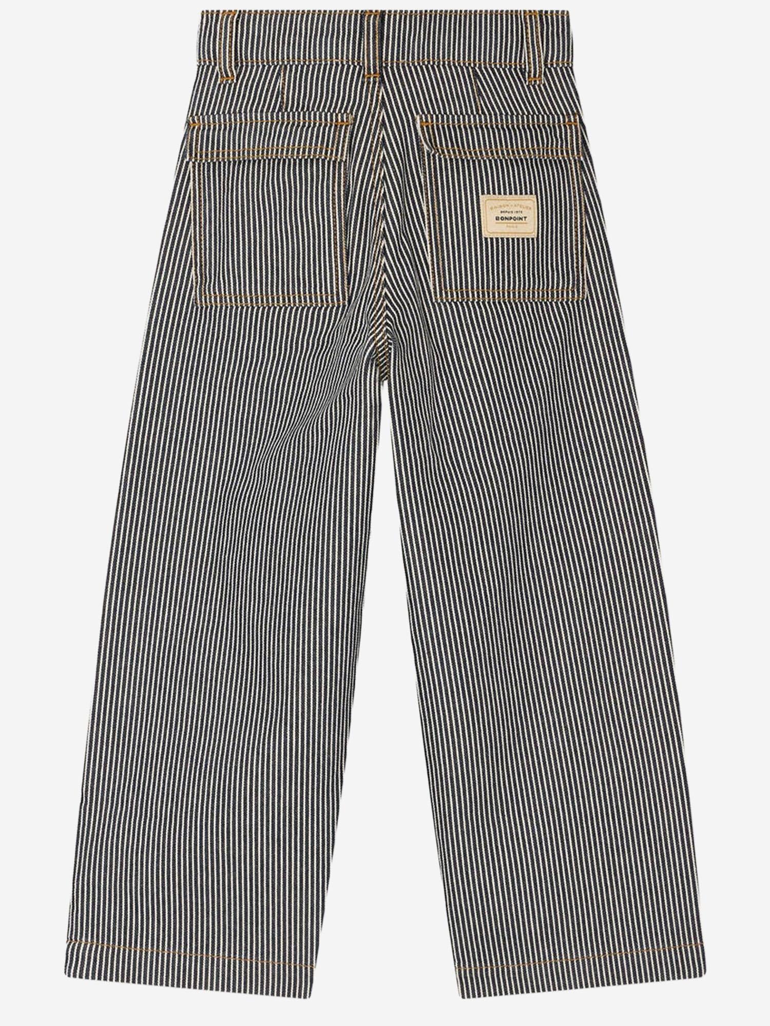 PANTALONI IN COTONE A RIGHE S06GPAW00005 299A BONPOINT KIDS 
