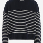 MAGLIONE IN CASHMERE CON MOTIVO A RIGHE MMLB52 18BJF022X MIU MIU 