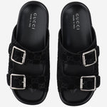 SANDALI SLIDER IN PELLE SCAMOSCIATA 816380 AADUO1000 GUCCI 