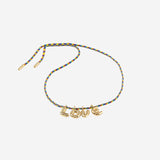 COLLANA IN TESSUTO E METALLO BUBBLELETTERSGOLDPLATED LOVE SORBET ISLAND 