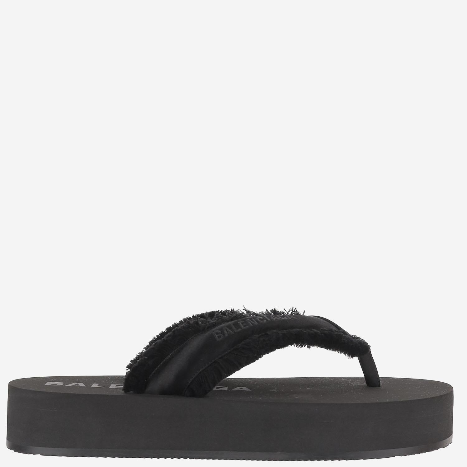 SANDALI JET LAG  IN SATIN SPAZZOLATO 870111 W0WM01000 BALENCIAGA 