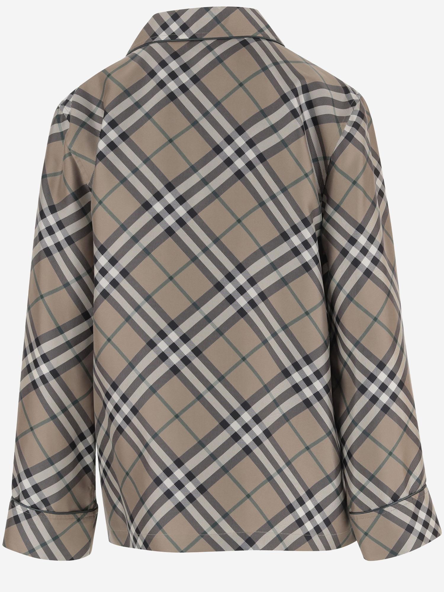 CAMICIA IN SETA CON MOTIVO CHECK 8117022 LINDEN IP CHECK BURBERRY 