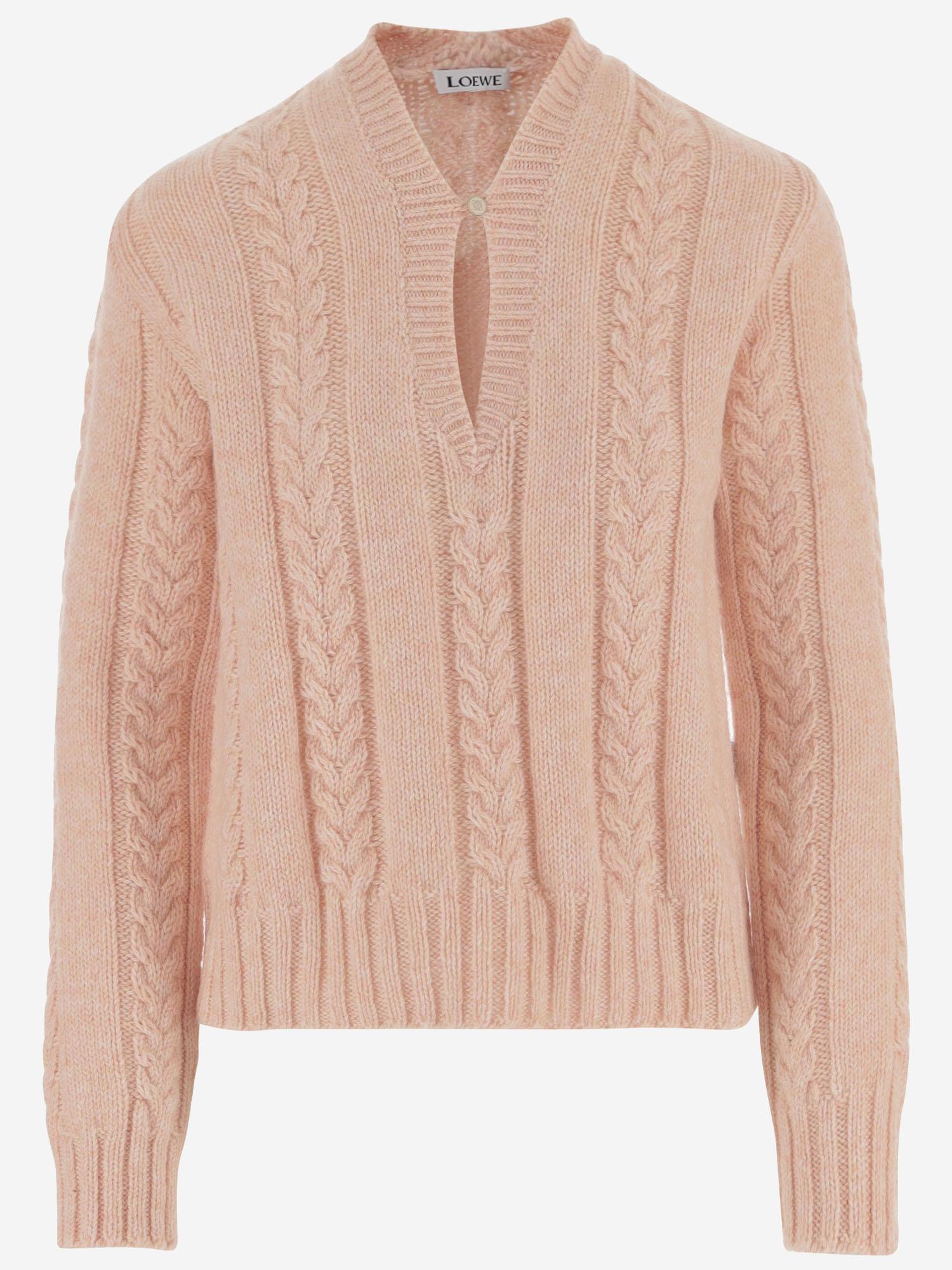 MAGLIONE TRECCIA IN MISTO LANA S540Y14KGU 7140 LOEWE 