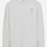 CAMICIA IN COTONE CON RICAMO LOGO UJK897DE0126 136 AMI 