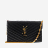 PORTAFOGLIO MONOGRAM ON CHAIN 377828 BOW011000 SAINT LAURENT 