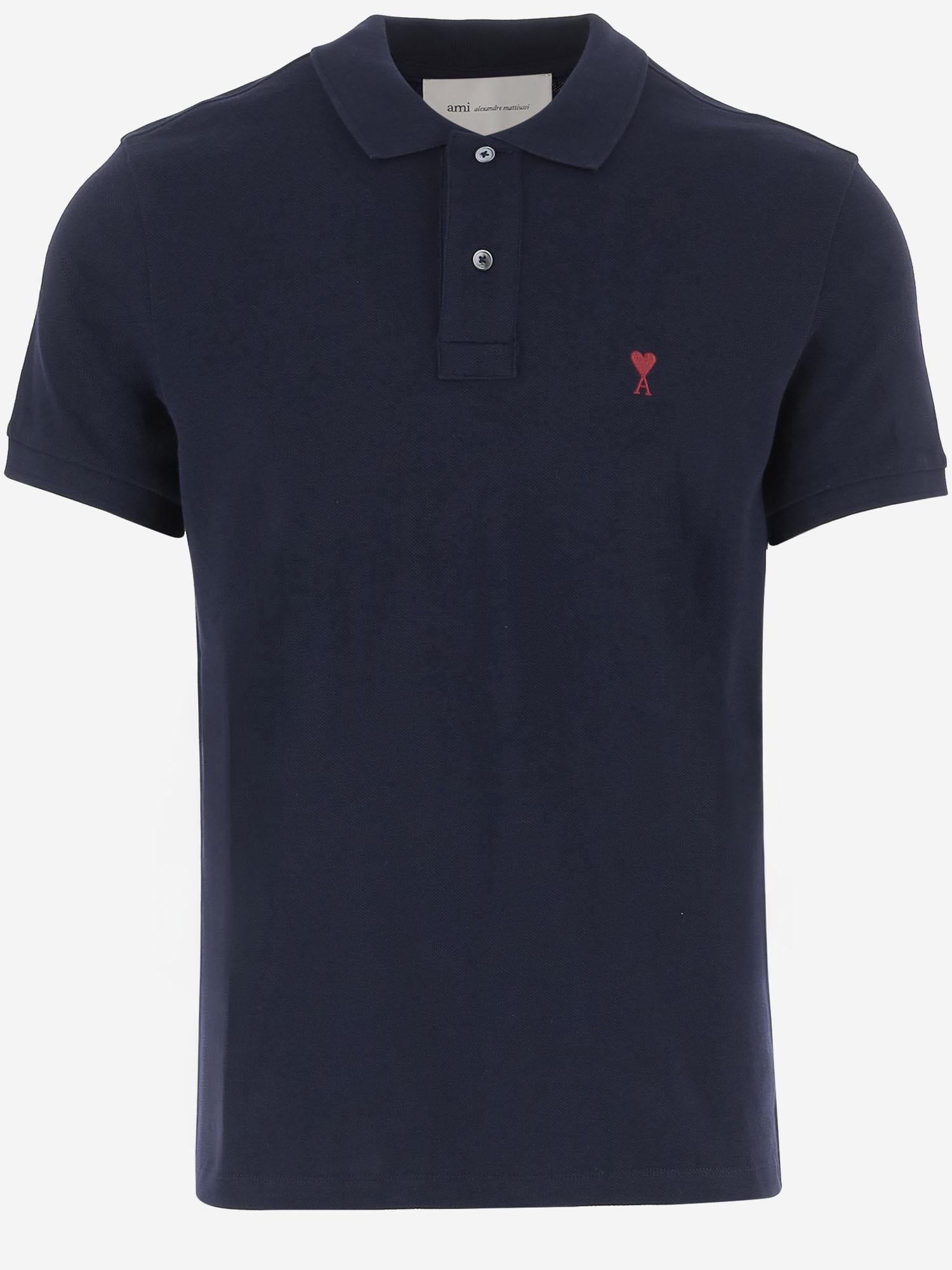 POLO IN COTONE CON LOGO BFUPL001760 430 AMI 