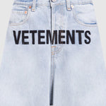 JEANS IN COTONE CON LOGO UE54PA120N LIGHTBLUE VETEMENTS 