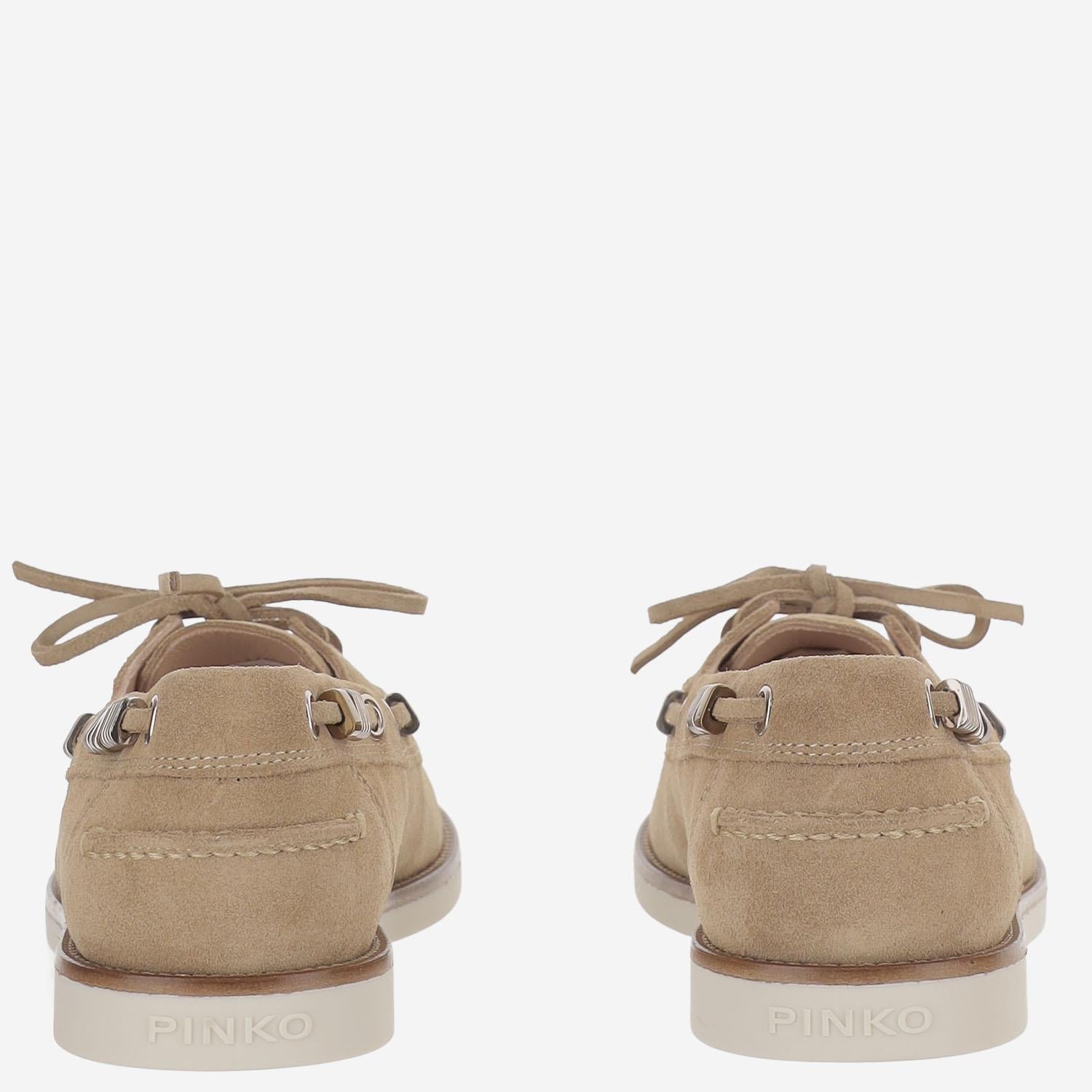 MOCASSINI GRACE IN CAMOSCIO CON DETTAGLI METALLO SD0539 P002I35 PINKO 