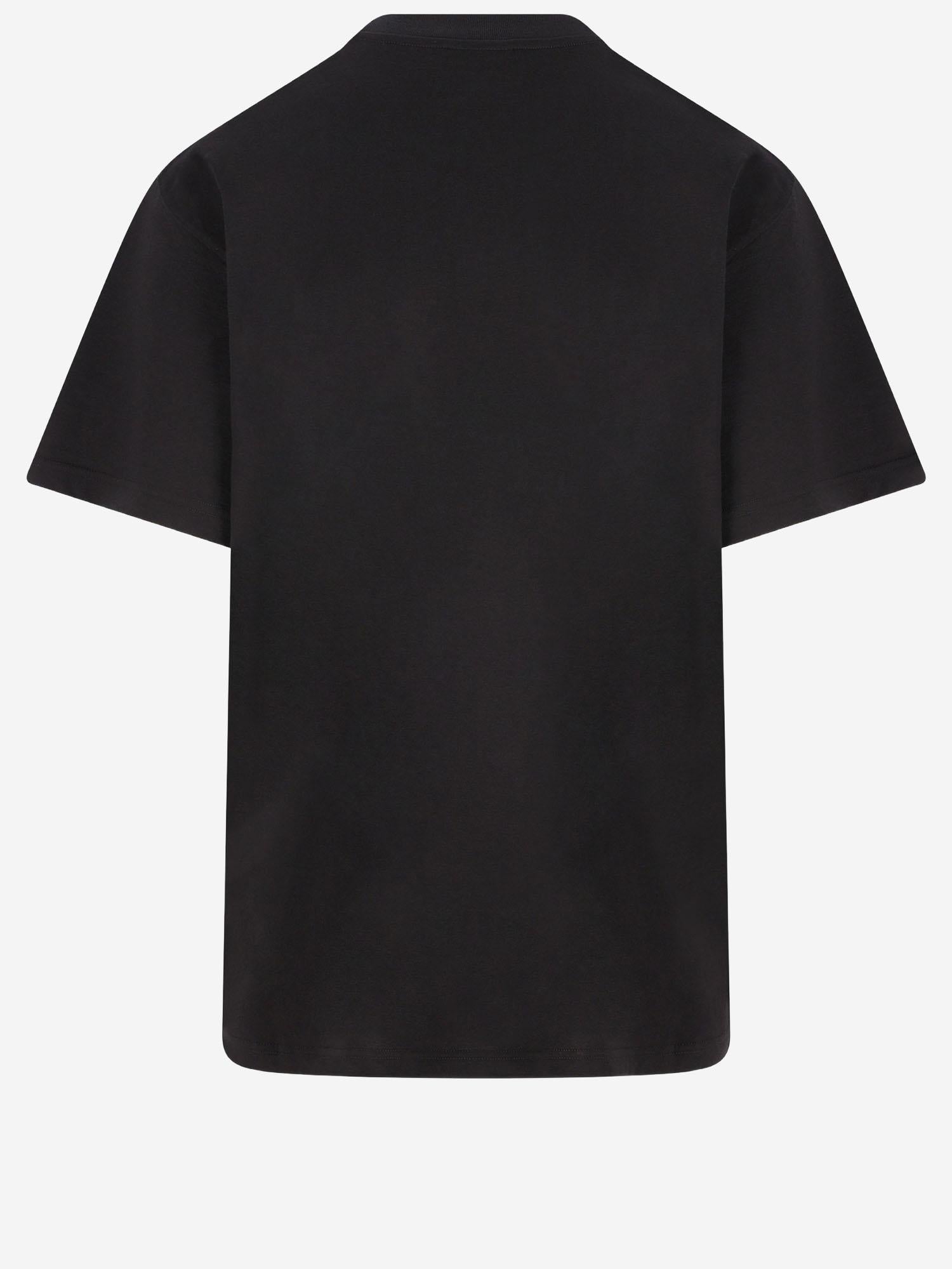 T-SHIRT IN COTONE E SETA CON LOGO 865015 XJHUF1152 GUCCI 