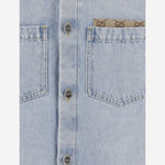 Camicia in denim délavé con inserto GG 835220 XDDCY4452 GUCCI 